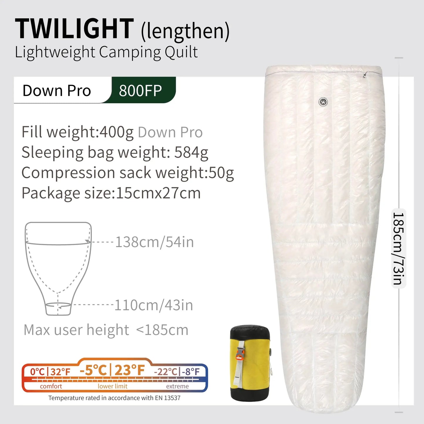 AEGISMAX Twilight Down Sleeping Bag Ultralight Winter Camping