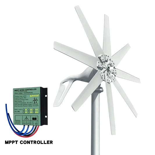 SMARAAD 6KW Horizontal Axis Wind Turbine Generator With 8 Blades