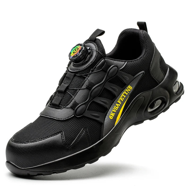 Men Steel Toe Safety Shoes Puncture Resistant Air Cushion Boots