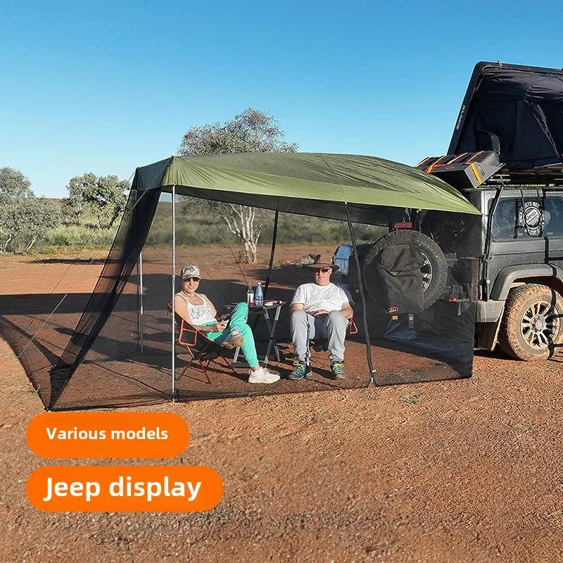 SUV Tail Tent Mosquito Proof Sunshade Shelter for Car Trunk