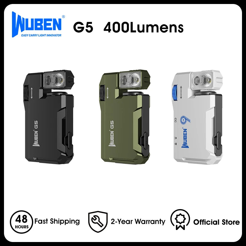 WUBEN G5 Rechargeable EDC Flashlight With Dual RGB LEDs