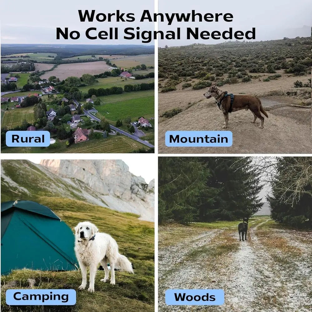 Outdoor GPS Dog Tracker Real Time Pet Locator for No Signal Areas