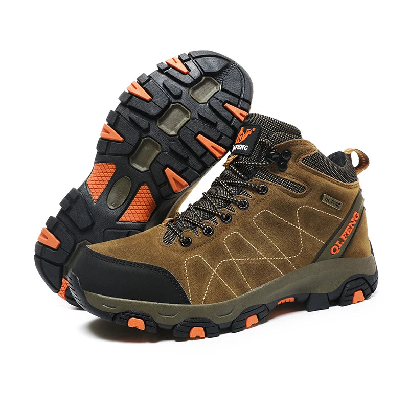 QIFENGCN Hiking Boots Mens Winter Warm Faux Fur Ankle Boots