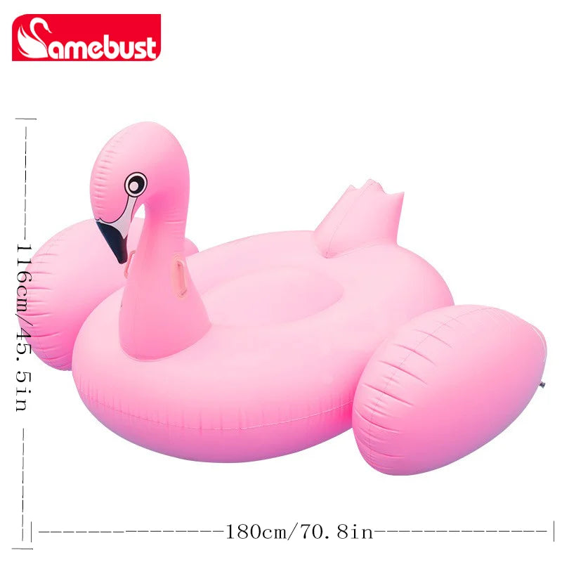 Inflatable Flamingo Pool Float Tube For Water Fun Party