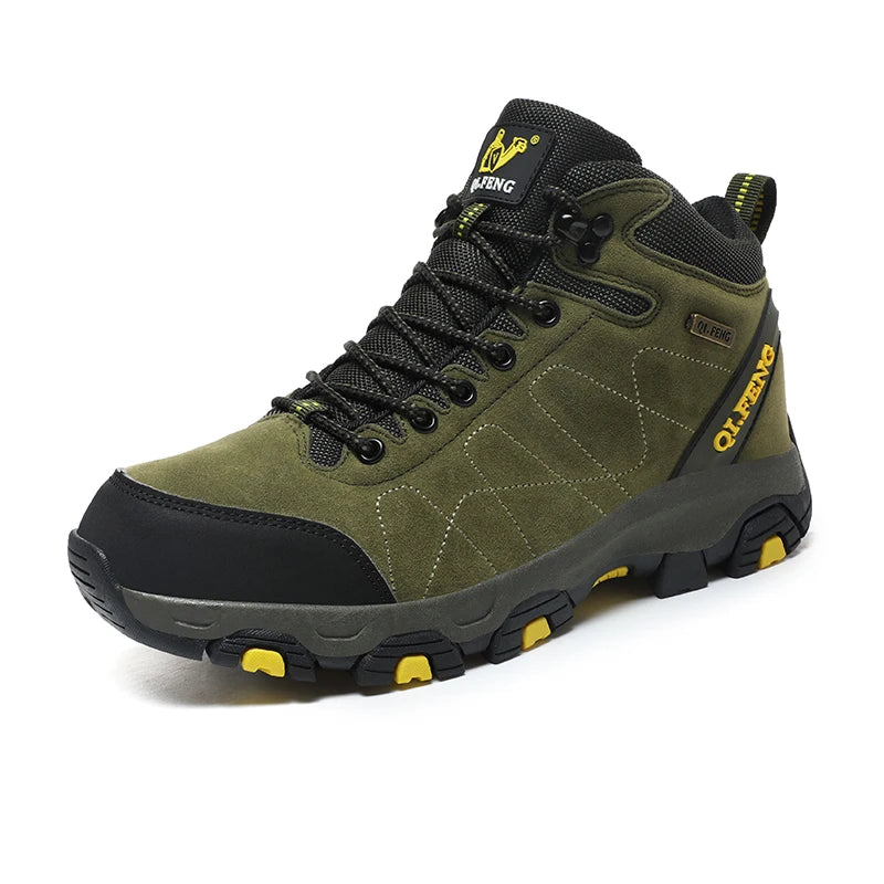 QIFENGCN Hiking Boots Mens Winter Warm Faux Fur Ankle Boots