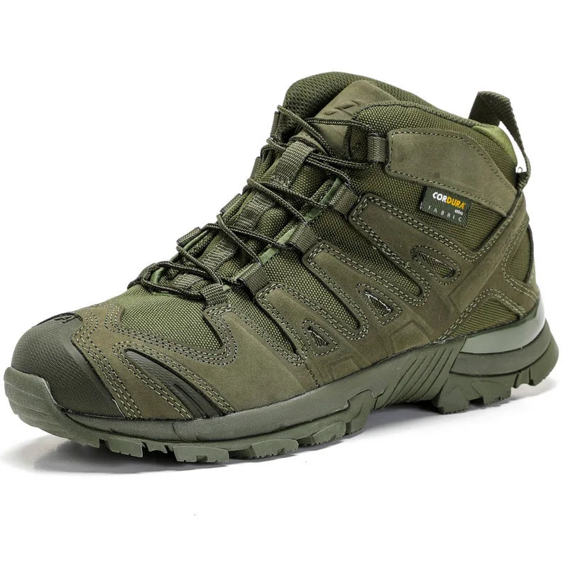 KOWM Hiking Shoes Men Waterproof Boots Rural Trekking