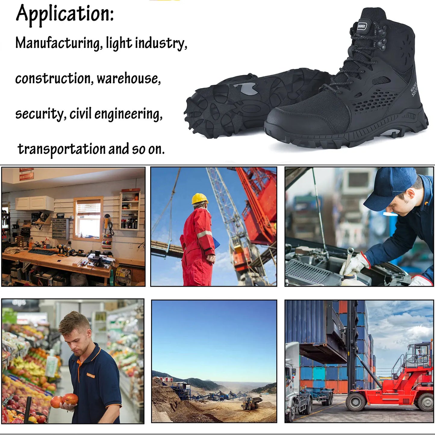 SUADEX S1 Safety Boots With Steel Toe For Industrial Work