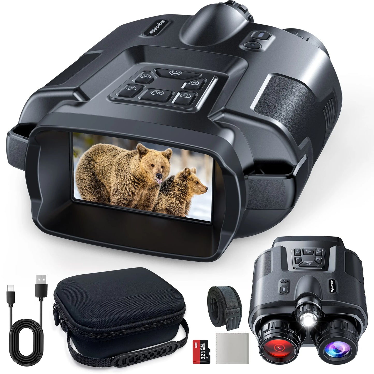 Letcmoi Night Vision Binoculars Infrared Tactical Light