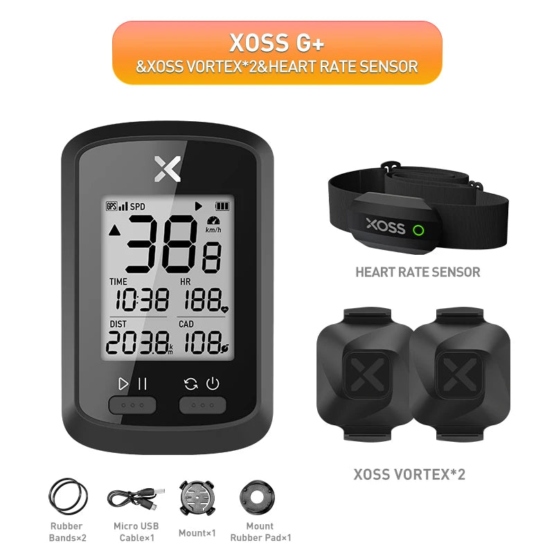 XOSS G/G Plus GPS Bike Computer ANT+ Wireless Road MTB