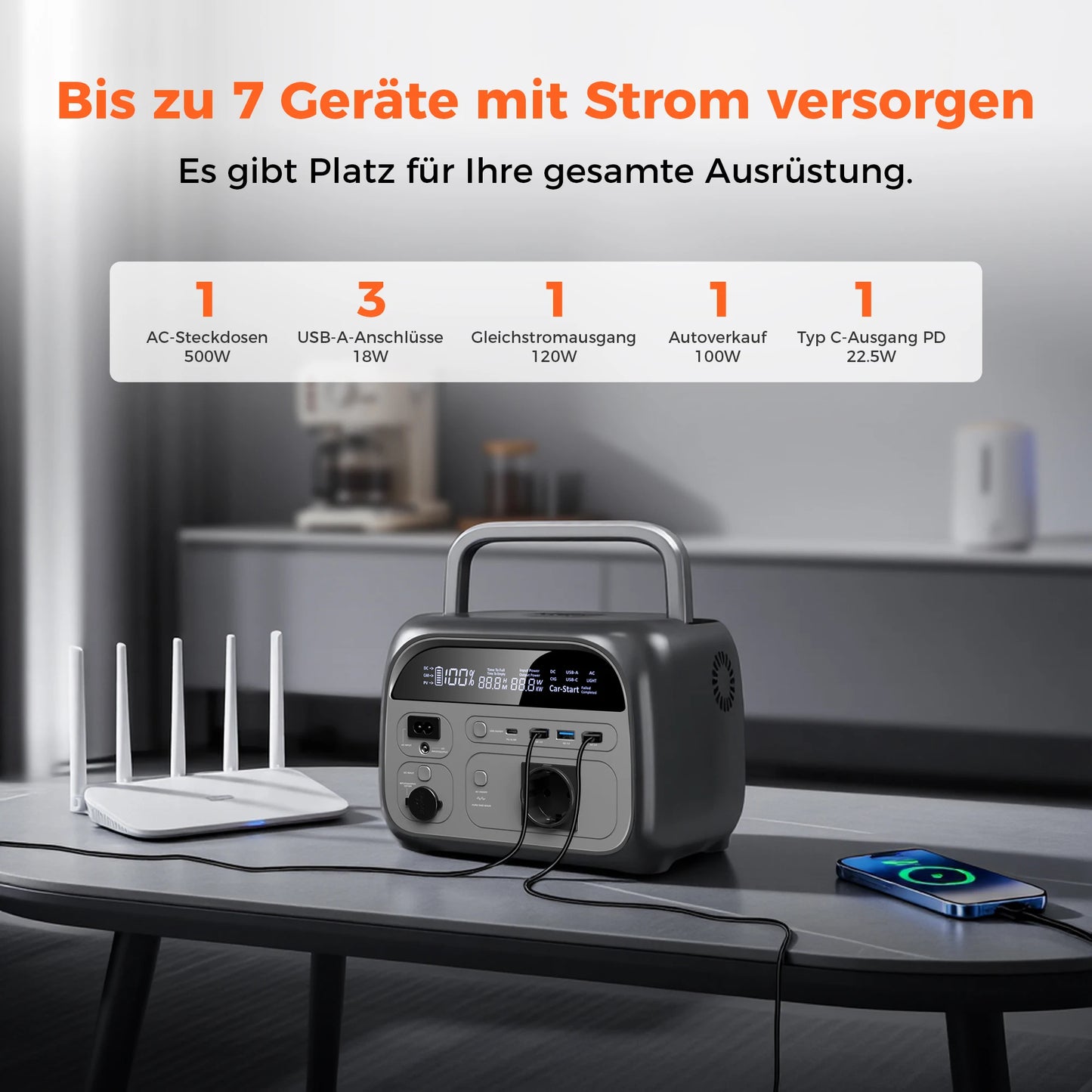 CTOLITY Portable Power Station 2400W LiFePO4 Solar Generator 1024Wh