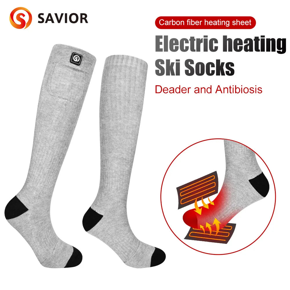 Savior Winter Thermal Heated Socks Ski Gloves With Rechargeable Battery