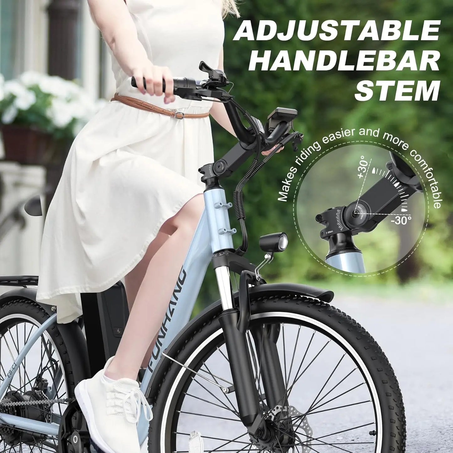 City Cruiser Electric Bike 1000W Peak Motor 20MPH Commuter