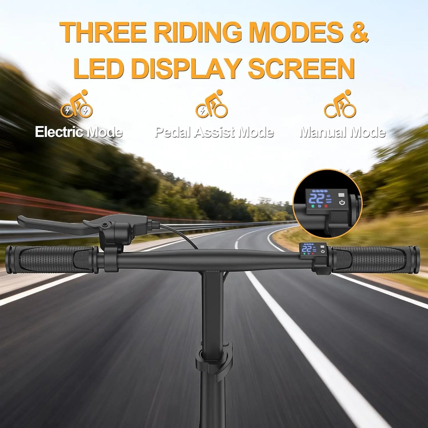 Ladped Foldable Electric Bike 500W 48V Long Range Dual Seat