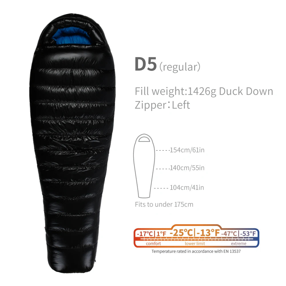 AEGISMAX Duck Down Sleeping Bag 650FP Ultralight Outdoor