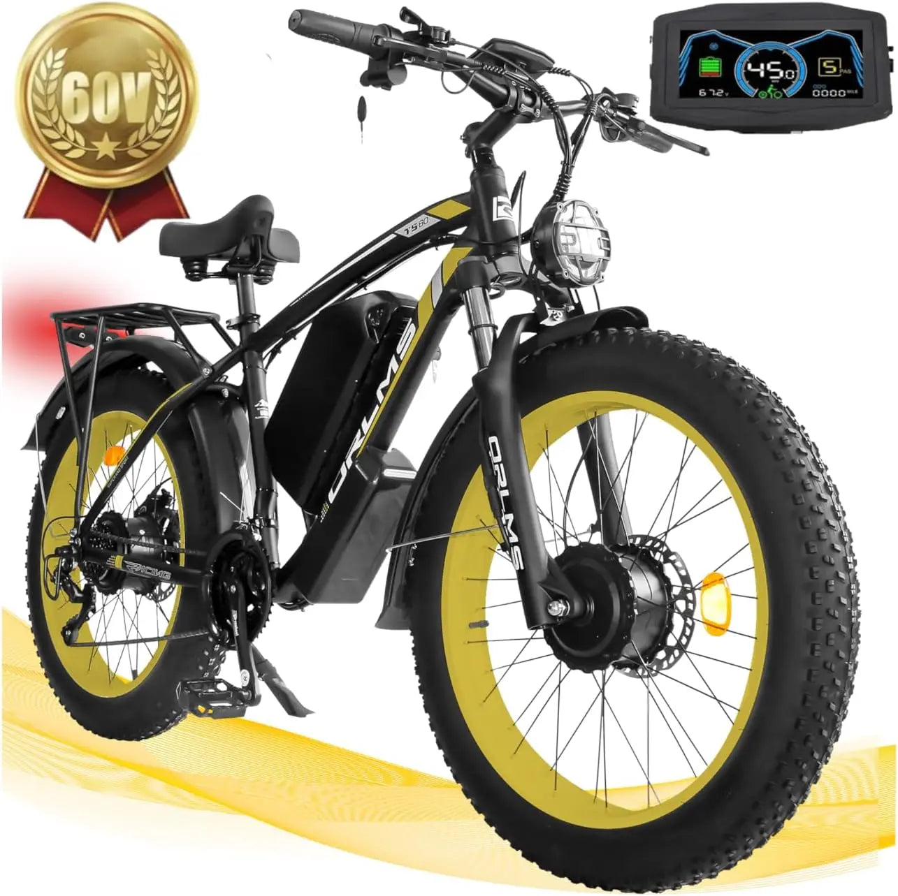 TS60 5000W Dual Motor E Bike With 60V 25Ah Battery