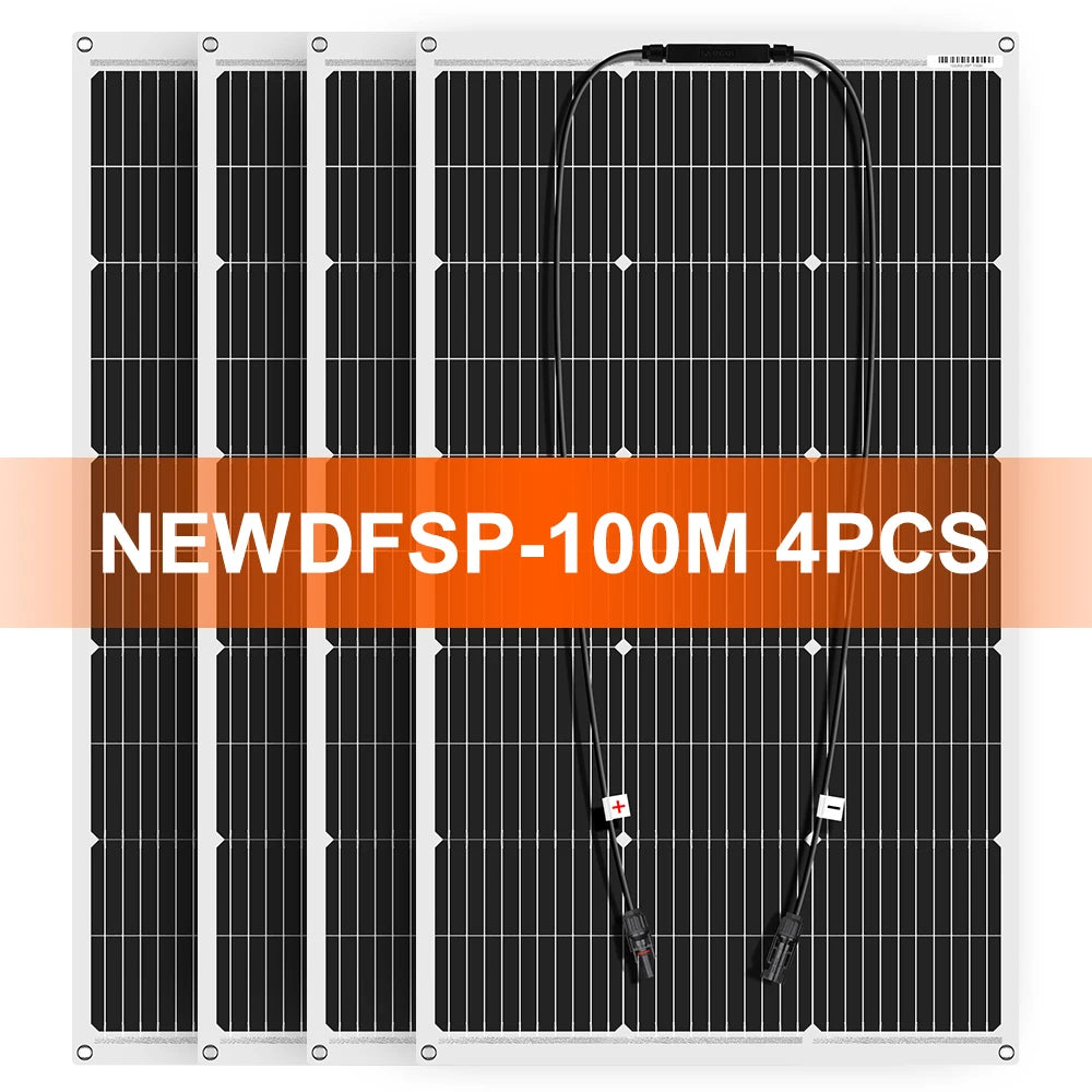 DOKIO 18V 100W Flexible Monocrystalline Solar Panel For RV Camping