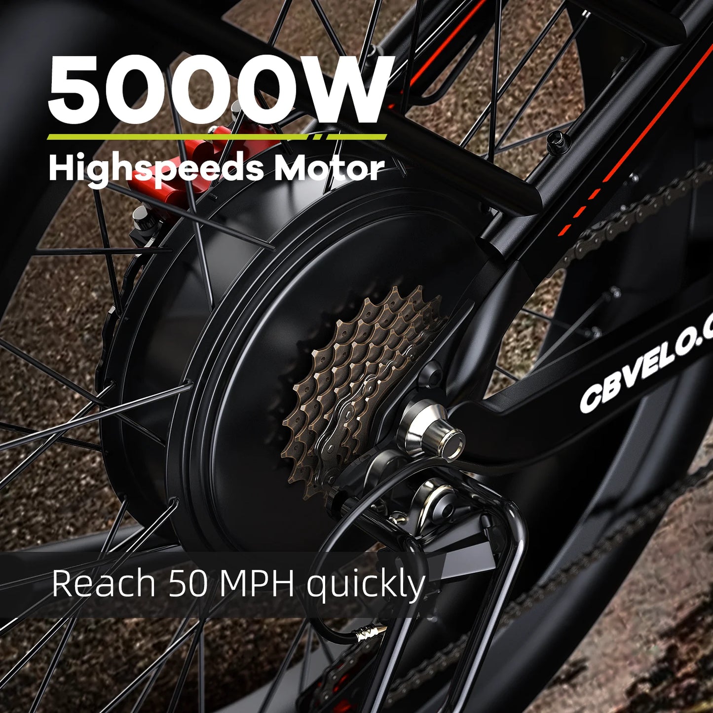 CYBERVELO 5000W Off Road Electric Bike EK9 Long Range