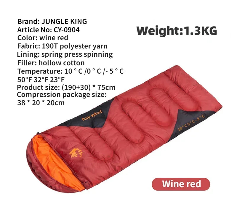 MOUNTAINHIKER Jungle King Camping Sleeping Bag Ultralight Waterproof 4 Season