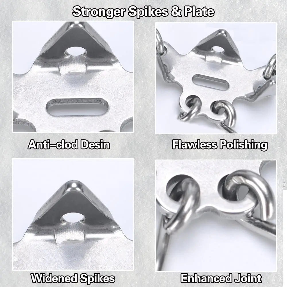 19 Spike Ice Gripper Crampon Shoes for Hiking Snow