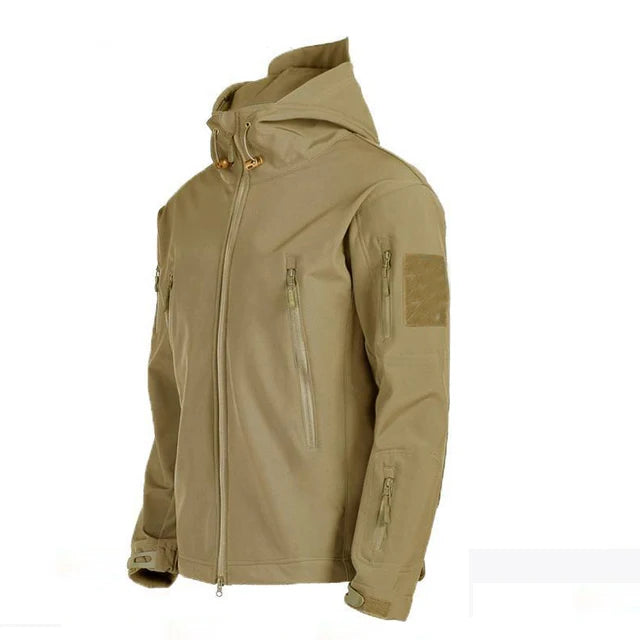 Mazerout Winter Tactical Jackets Waterproof Fleece Hooded Coat