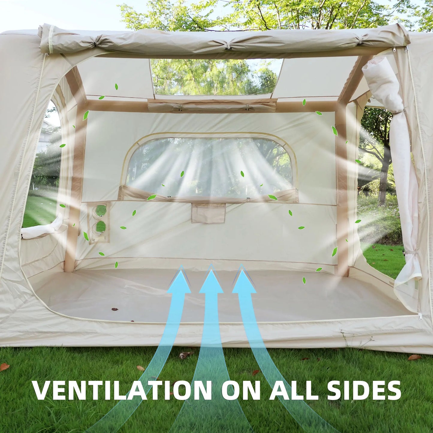 Inflatable Camping Tent Waterproof Family Glamping Five To Eight Person