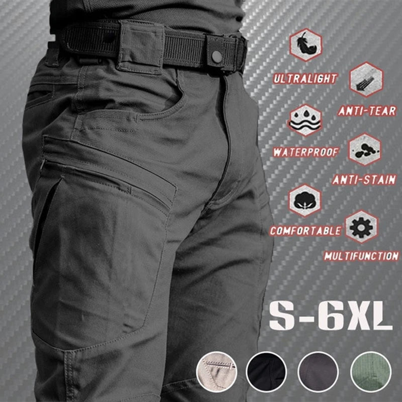 NONECN Mens Summer Tactical Cargo Pants Lightweight Waterproof Outdoor Hiking