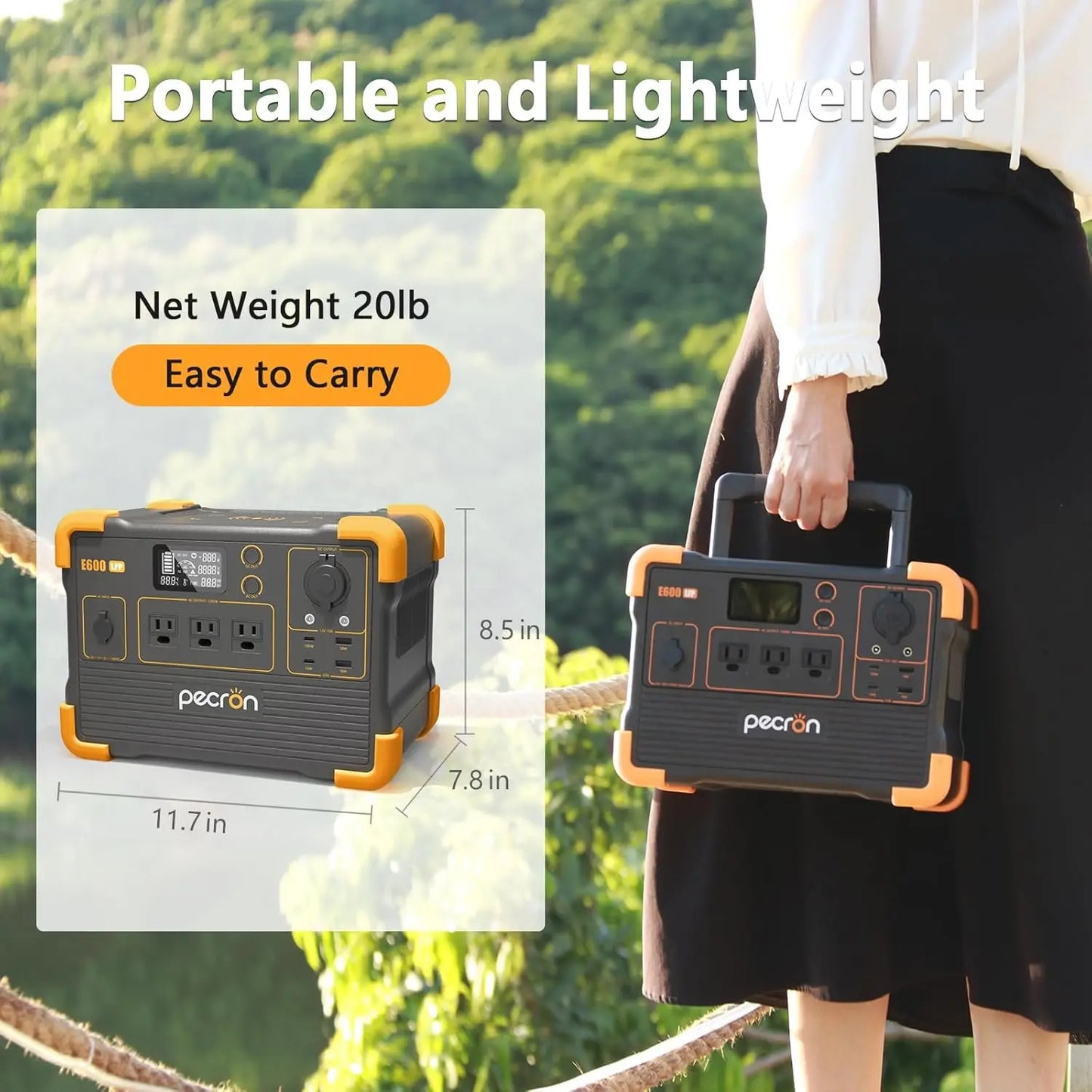 E600LFP Portable Power Station LiFePO4 614Wh Backup