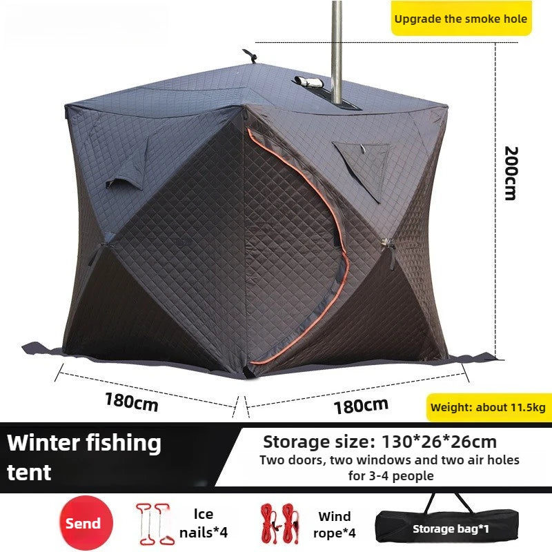 Portable Ice Fishing Shelter Easy Set Up Waterproof Windproof Tent