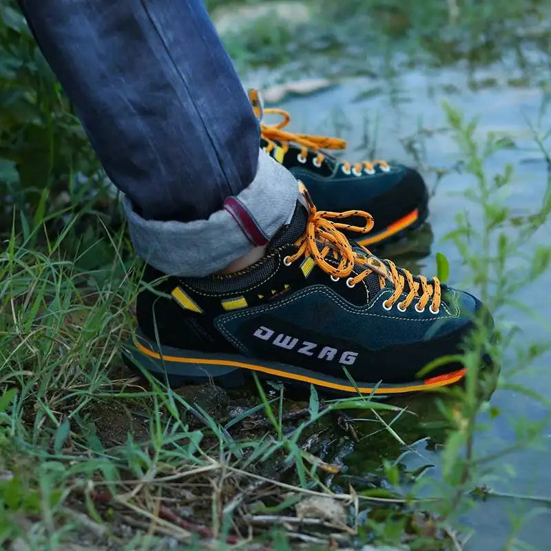NONECN Waterproof Hiking Boots for Men Lace Up Desert Tactical