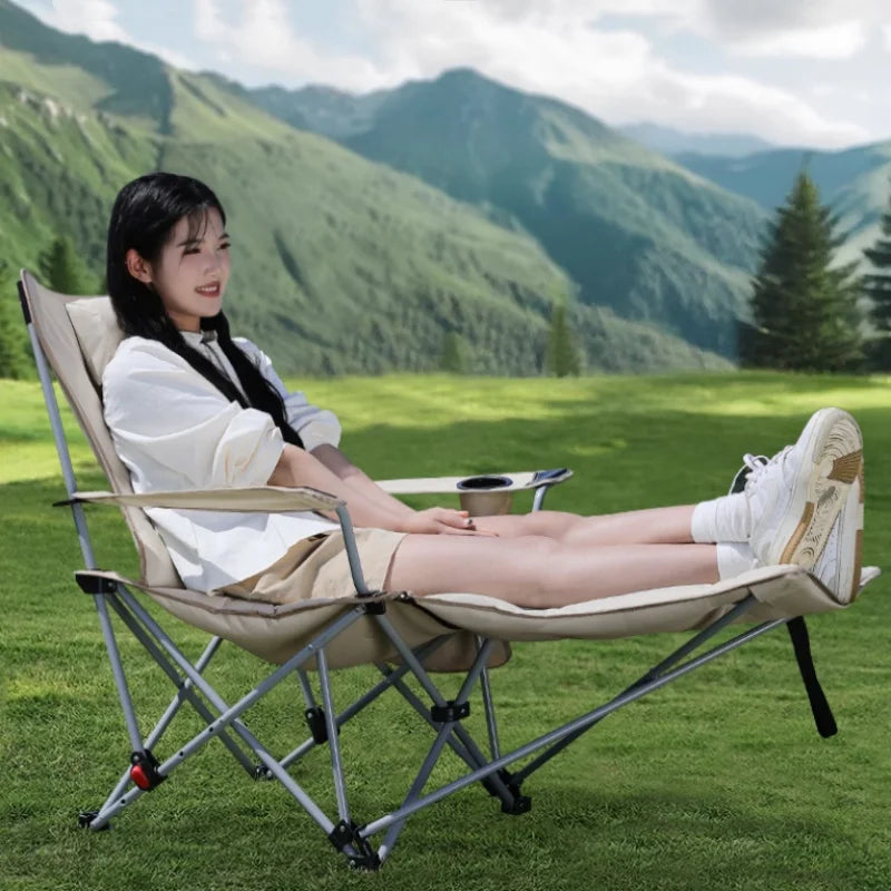 LIUSHADUOLA Portable Folding Camping Chair With Adjustable Backrest