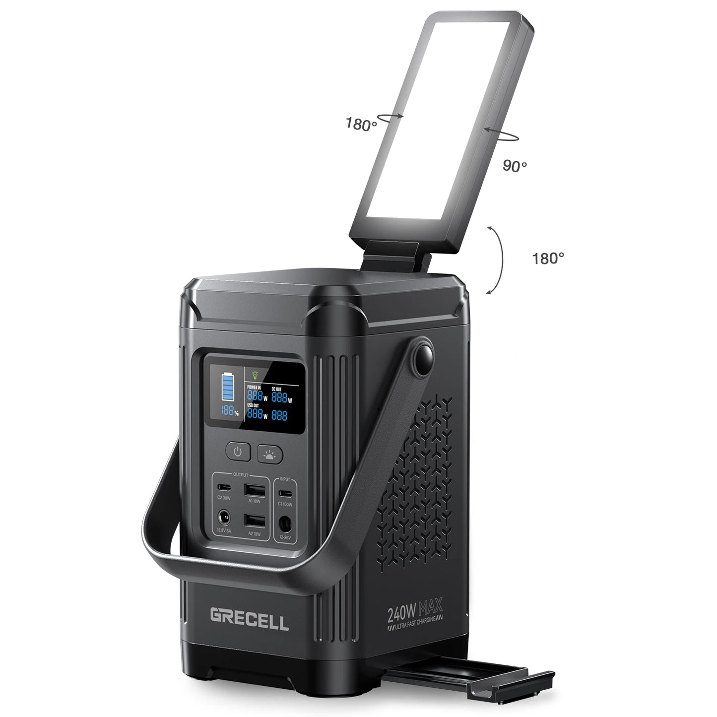 EBL 240W Portable Power Station LiFePO4 Battery For Camping Outdoors