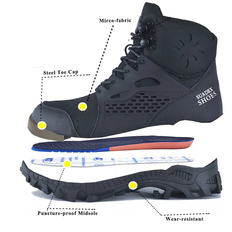 SUADEX S1 Safety Boots With Steel Toe For Industrial Work