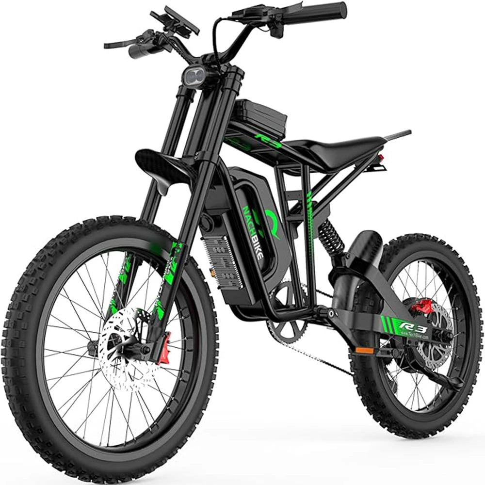 Electric Dirt Bike 6000W With 60V 25Ah Battery Full Suspension