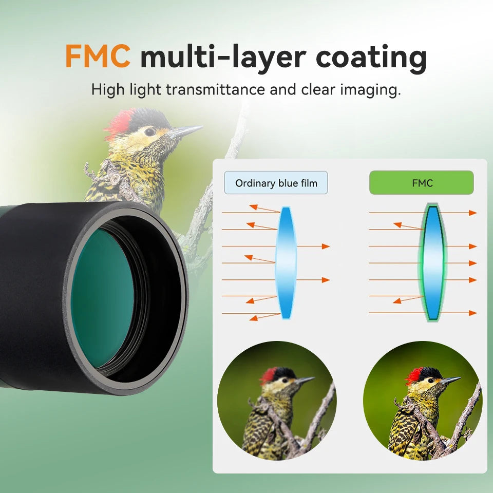 Svbony Spotting Scope Porro Prism Zoom Waterproof Telescope