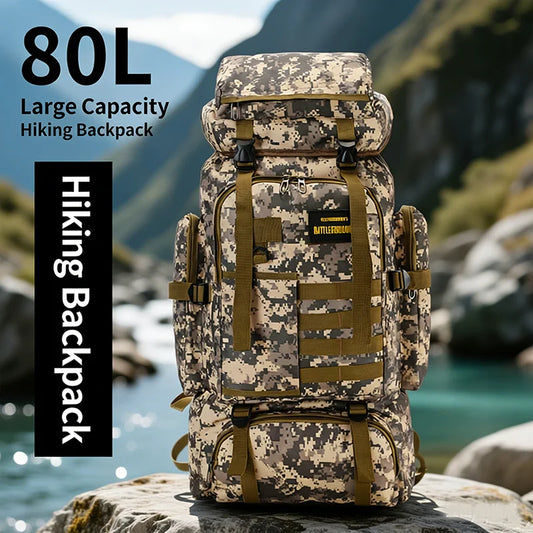 NONECN Tactical Backpack Large Capacity For Hiking Travel Waterproof