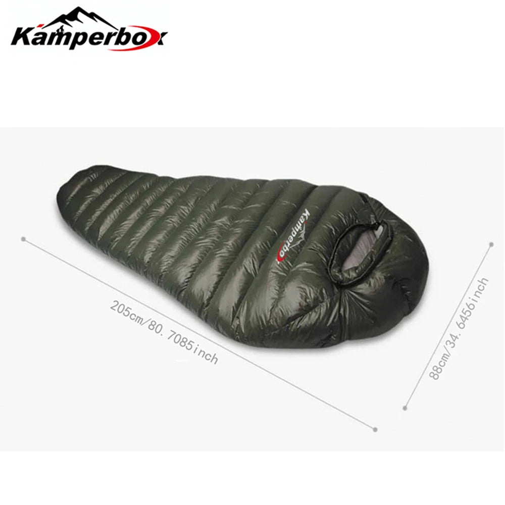 Kamperbox Down Sleeping Bag Winter Warm Waterproof For Adults
