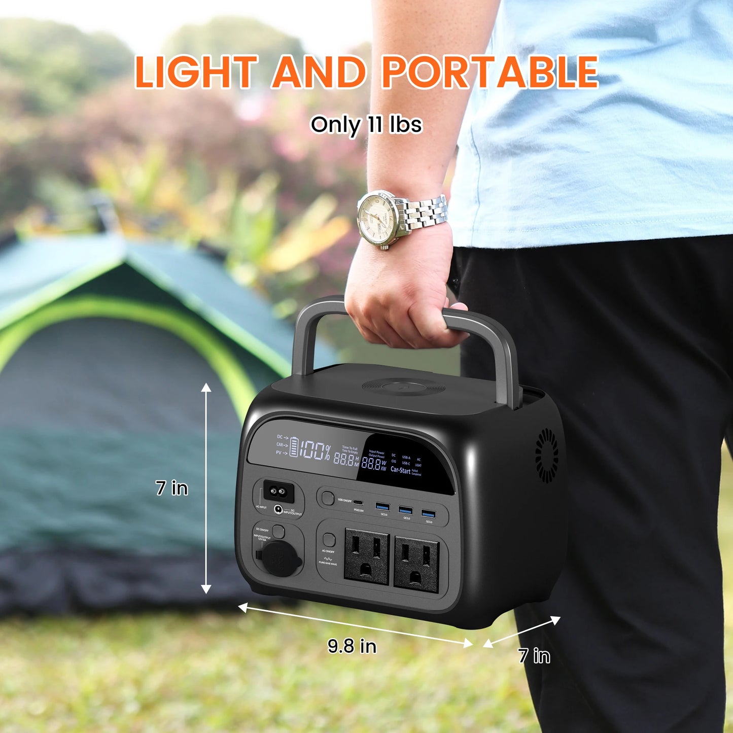 CTOLITY AP400 500W Solar Generator Portable Power Station ETFE Panel