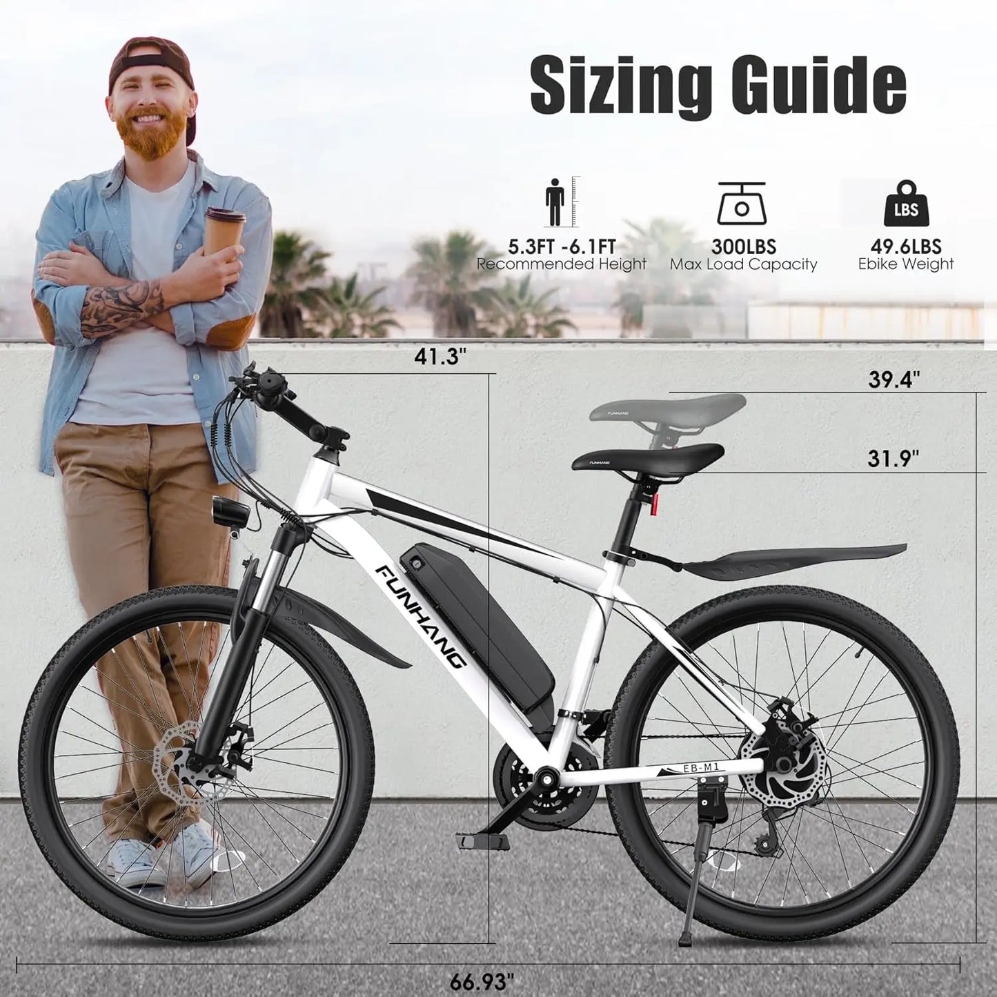 Electric Mountain Bike for Adults 1000W Peak Ebike UL 2849