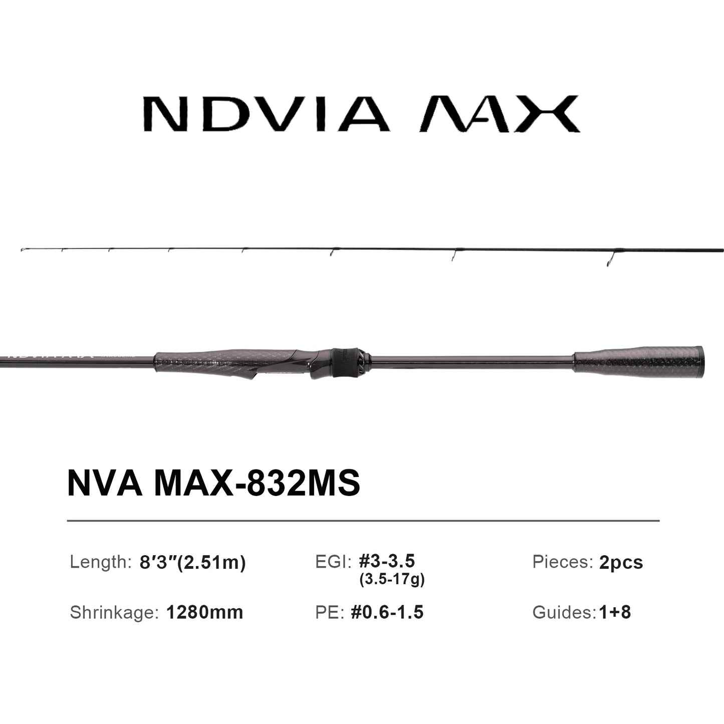Pure-Lure NDVIA Max Ajing Eging Tubular Tip Rod Fishing Rod