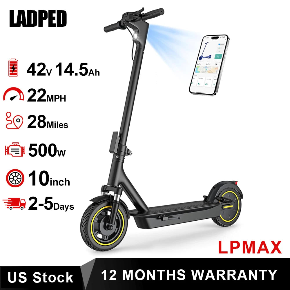 Ladped LPMAX Electric Scooter Dual Shock Long Range 22 MPH