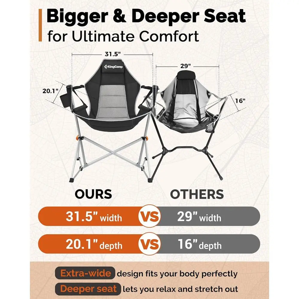 Portable Oversized Hammock Camping Chair For Adults