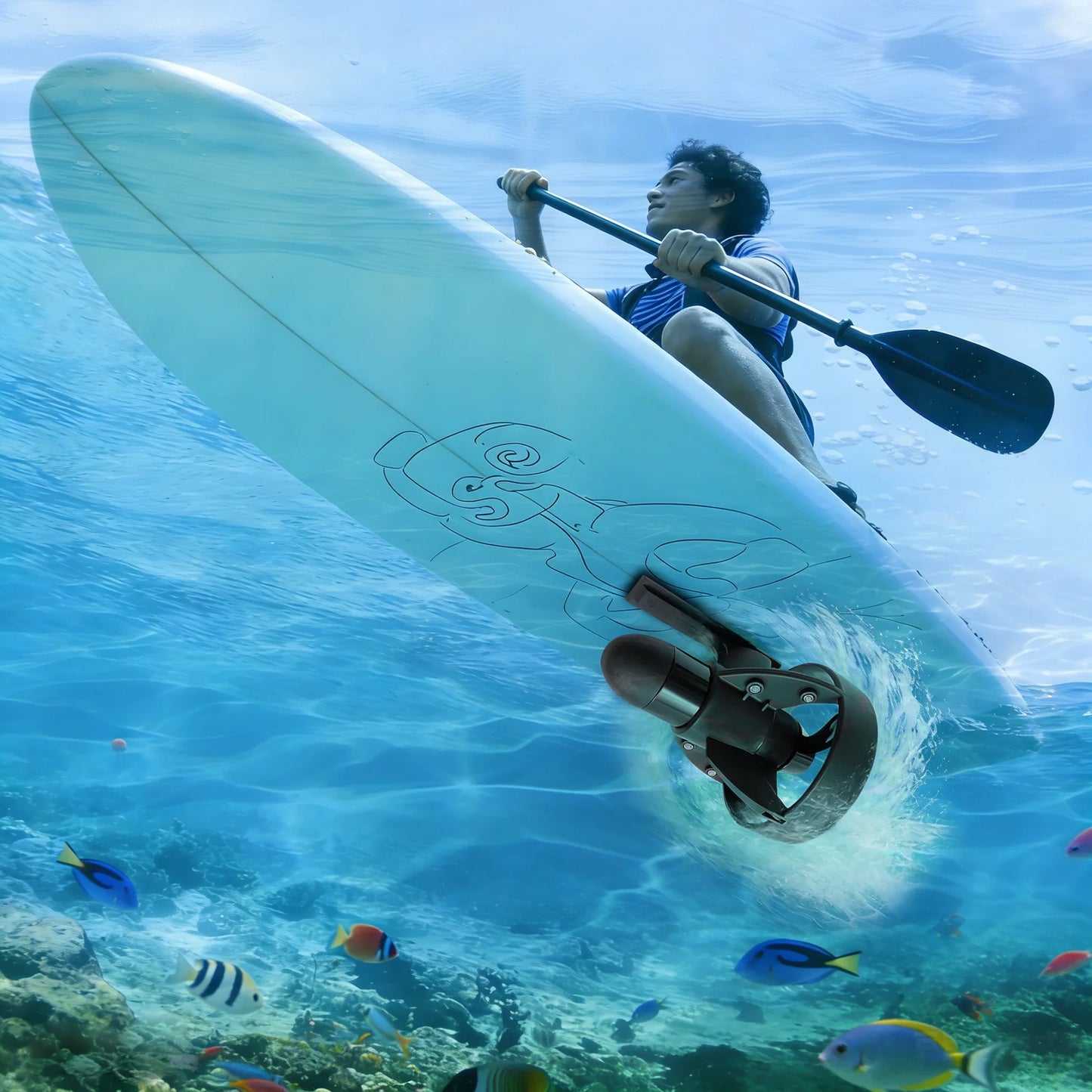 Underwater Electric Thruster For SUP Kayak 288W 500Kg Thrust