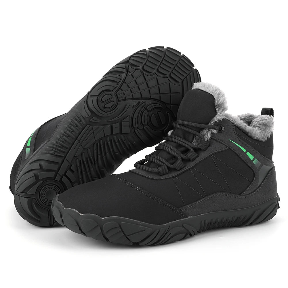 Winter Barefoot Snow Boots For Men Non Slip Trekking Shoes