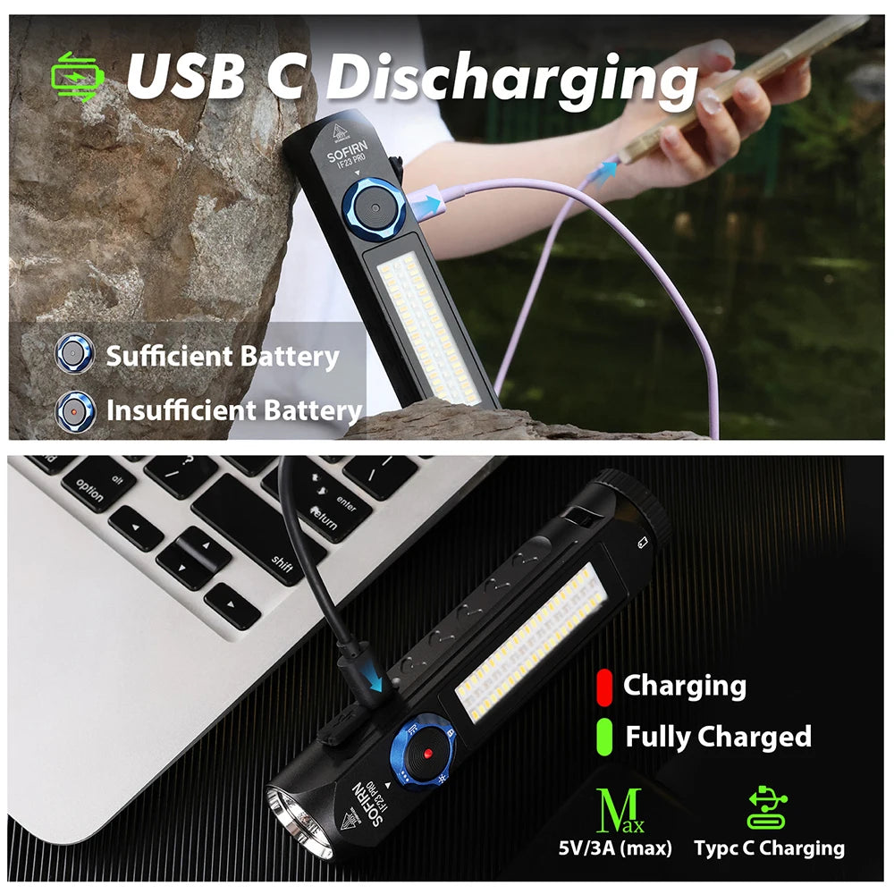 Sofirn IF23 PRO RGB LED Flashlight 5000lm USB C Rechargeable