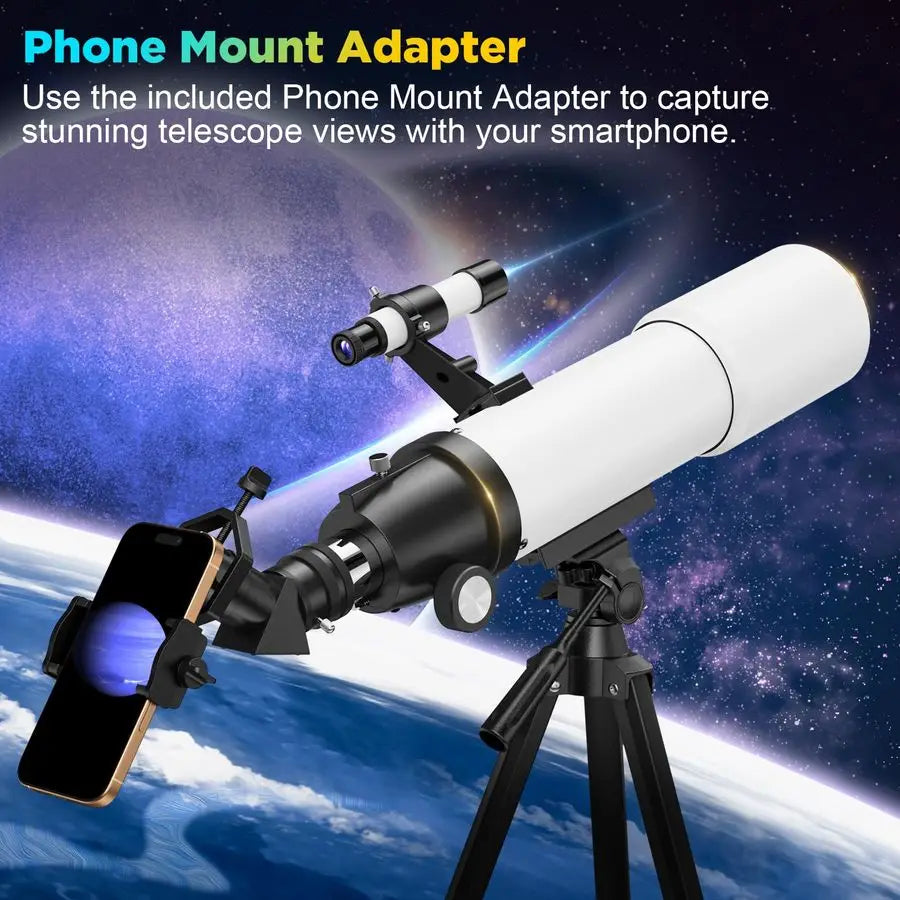 150X Portable Refracting Telescope For Adults And Kids