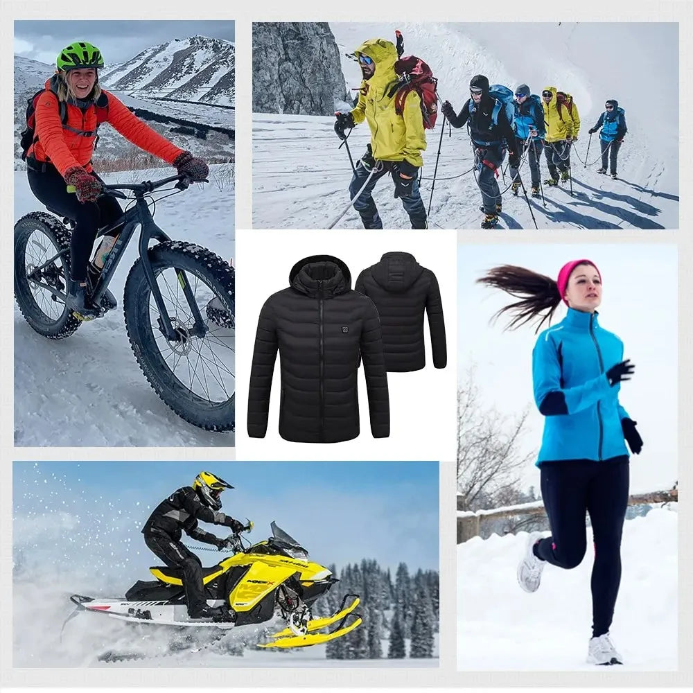 LEOSOXSCN 21 Areas Heated Jacket Unisex USB Self Heating