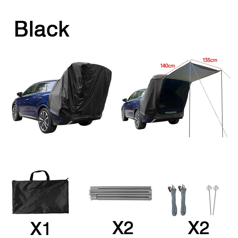 Sonuto SUV Roof Tent Waterproof Camping Tailgate Awning 3-4 Person