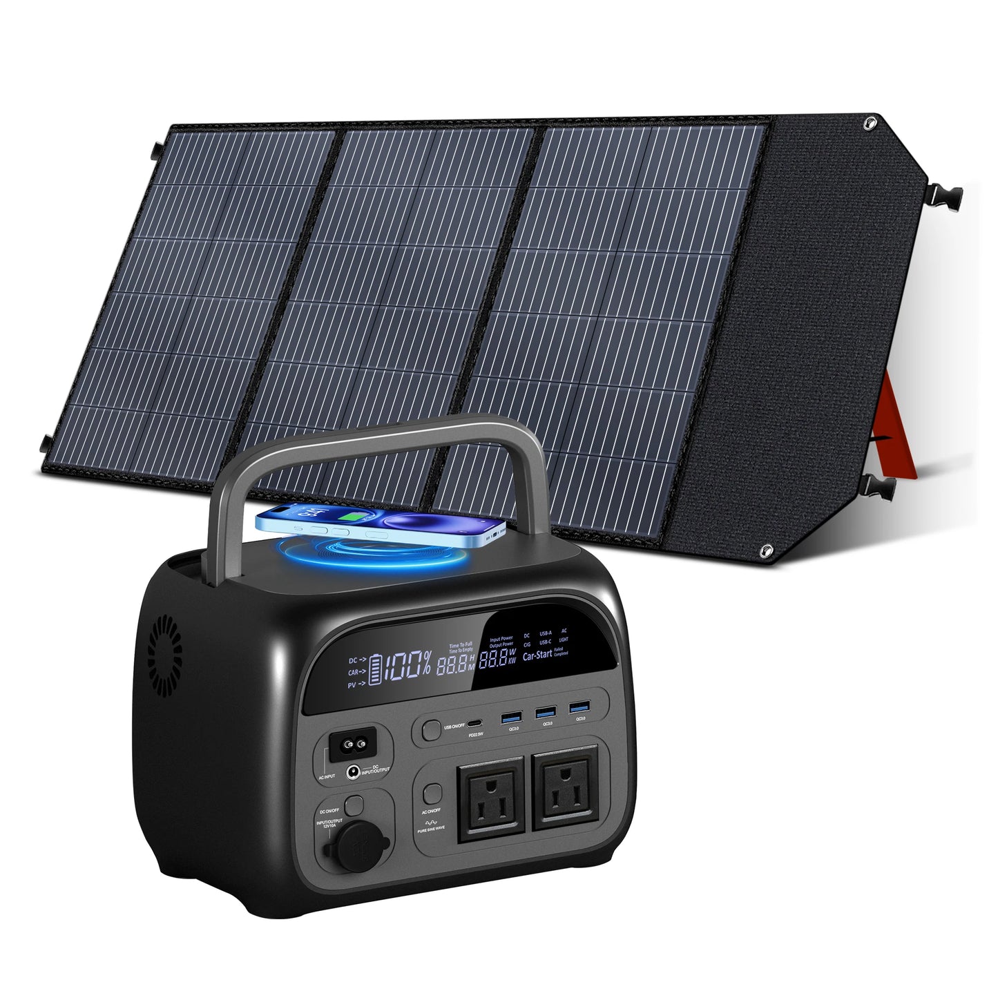 CTOLITY AP400 500W Solar Generator Portable Power Station ETFE Panel