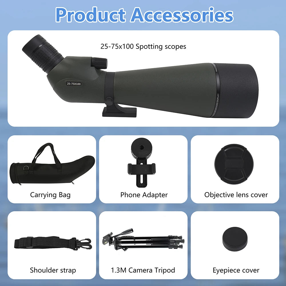 KEDIL Angled Spotting Scope With Tripod Phone Adapter