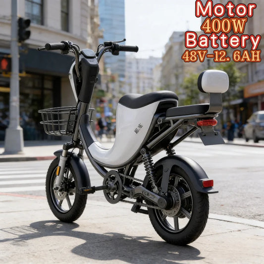 48V 12.6Ah Shock Absorbing Electric Bicycle 400W Brushless Motor